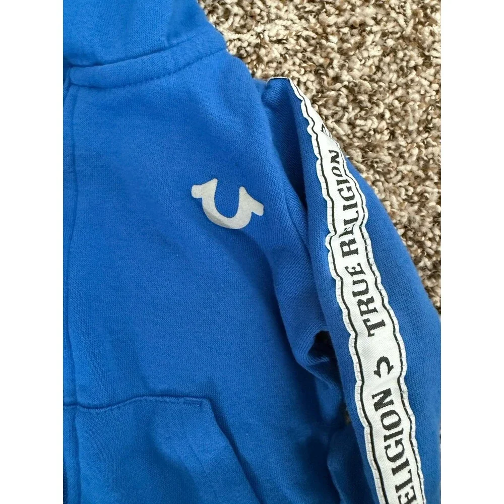 True Religion Baby Boys Fleece Hoodie Jogger Set Blue Size 12 Mths Jacket 18 M